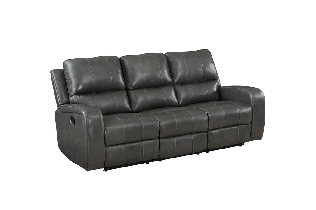 Linton - Sofá de couro com poltrona reclinável dupla