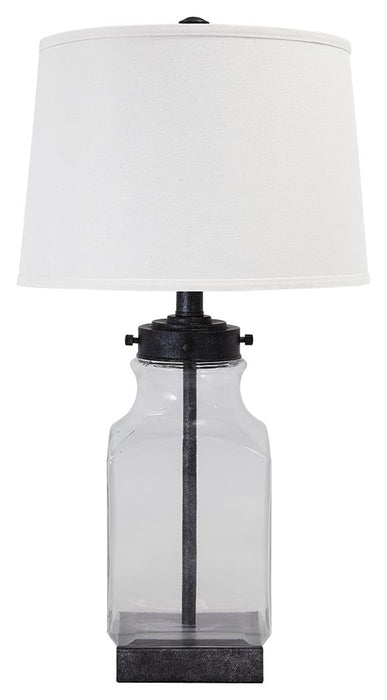 Sharolyn - Acabado Transparente / Plata - Lámpara de mesa de vidrio