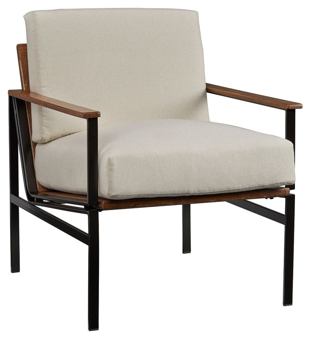Tilden - Marfim / Marrom - Cadeira com detalhes