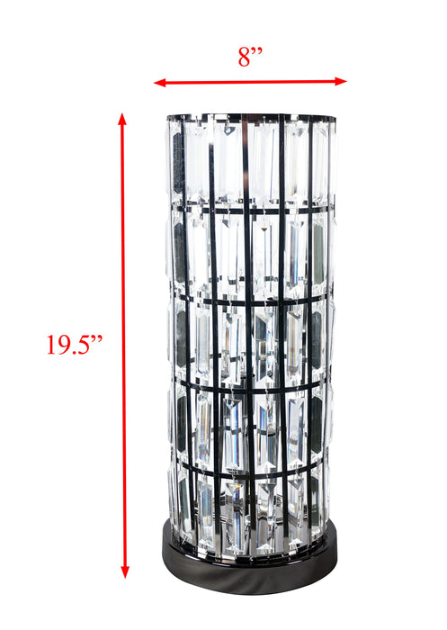 Column - Table Lamp Nickel - Black