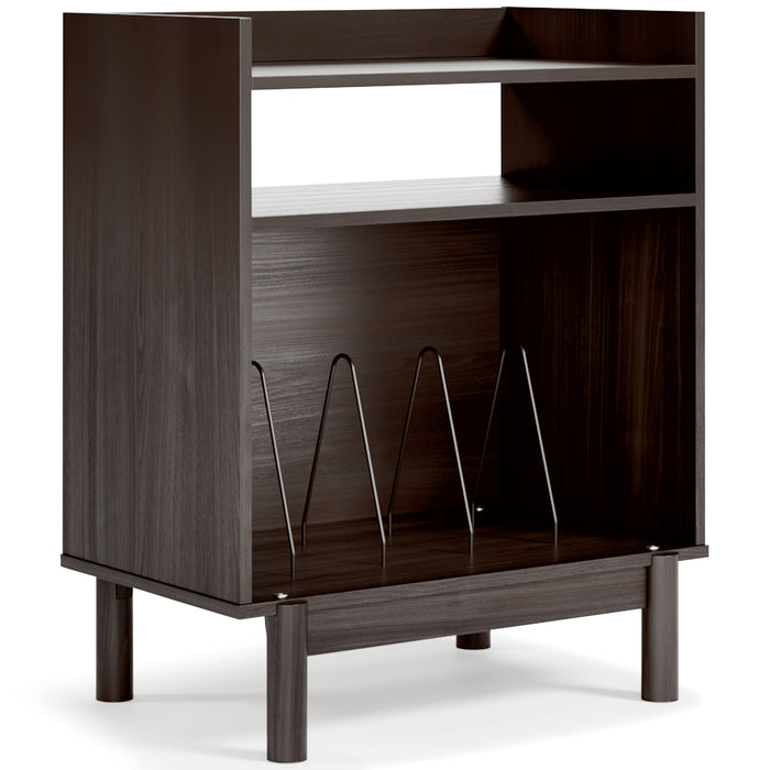 Brymont - Cinza Escuro - Console com detalhes em plataforma giratória