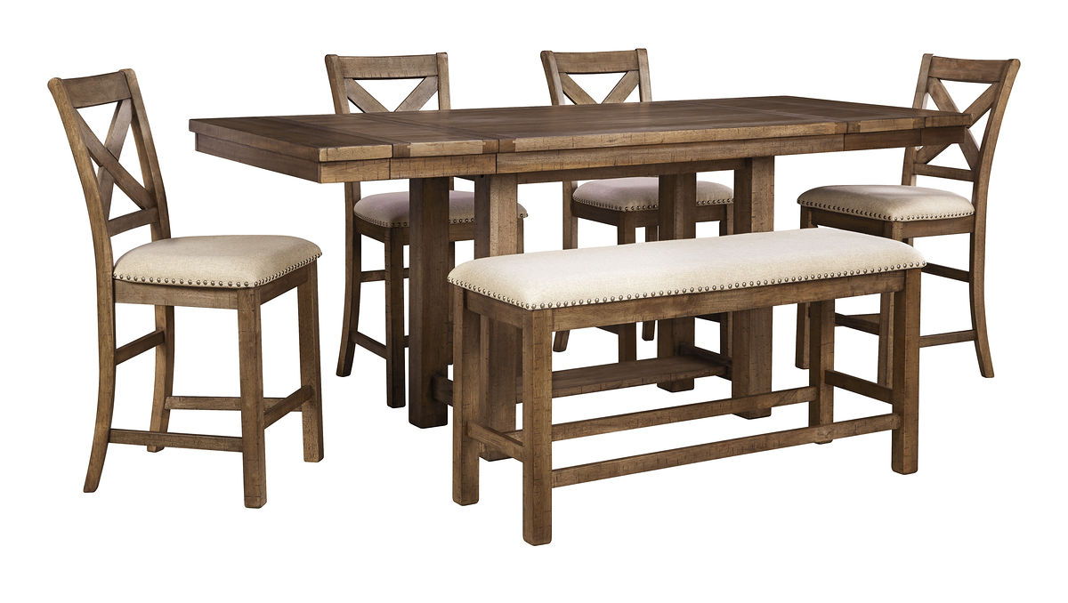 Moriville - Rectangular Dining Table Set - Counter Height