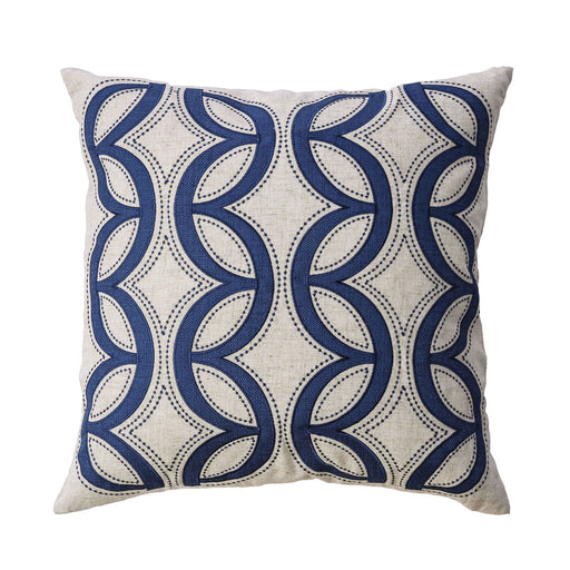 Set of Two, Blue and Beige Throw Pillows with Fringe — Threshold Interiors