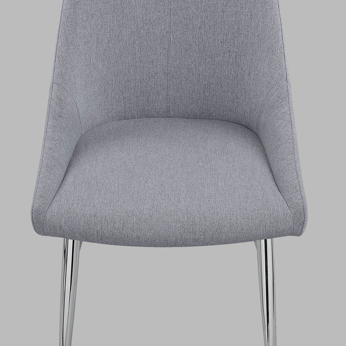 Tola - Cadeira de Jantar (Conjunto de 2) - Prata Pérola