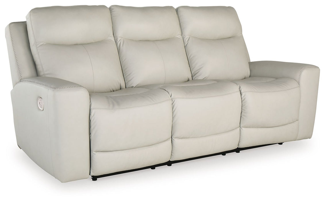 Mindanao - Coco - 3 piezas. - Sofá reclinable eléctrico, sofá de dos plazas reclinable eléctrico con consola, sillón reclinable eléctrico