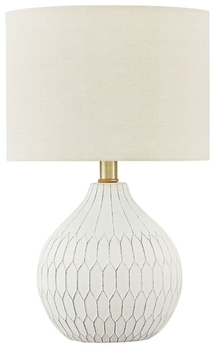 Wardmont - Blanco - Lámpara de mesa de cerámica